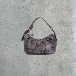 y2k croc print shoulder bag